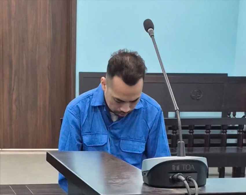 Bị cáo tại phiên tòa sơ thẩm. Ảnh: HOÀNG HUY nữ giám đốc cướp tài sản.jpg