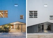 Nhà hai tầng bằng tôn gây chú ý bởi thiết kế lạ mắt