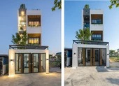 Lạ mắt với mẫu nhà ống có nhiều giếng trời