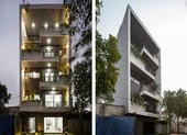 Nhà phố 5 tầng độc lạ với mặt tiền so le