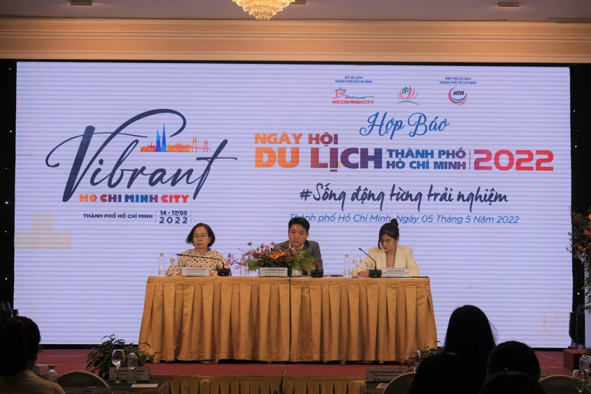 Sở Du lịch TP.HCM phối hợp với Hiệp hội Du lịch TP tổ chức họp báo Ngày hội du lịch TP.HCM lần thứ 18 năm 2022. Ảnh: HUỲNH THƠ Sở Du lịch TP.HCM phối hợp với Hiệp hội Du lịch TP tổ chức họp báo Ngày hội du lịch TP.HCM lần thứ 18 năm 2022. Ảnh: HUỲNH THƠ