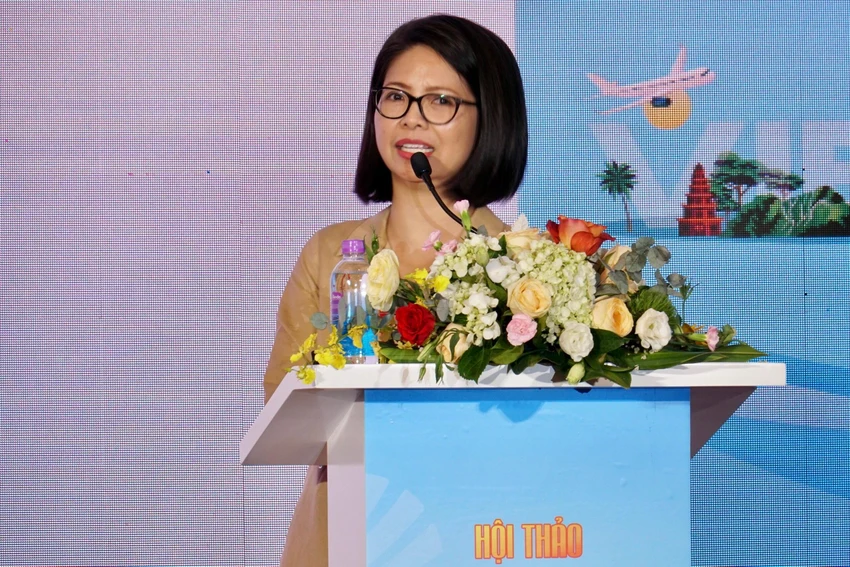 Bà Nguyễn Thị Thanh Thủy, Giám đốc kinh doanh tập đoàn Silk Path, phát biểu. Ảnh: BẢO PHƯƠNG. Bà Nguyễn Thị Thanh Thủy, Giám đốc kinh doanh tập đoàn Silk Path, phát biểu. Ảnh: BẢO PHƯƠNG.