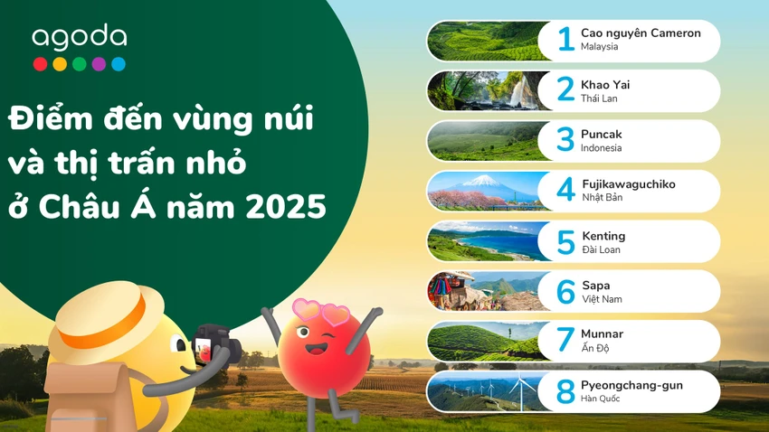 Sapa xếp hạng thứ 6 những điểm đến vùng núi hàng đầu châu Á.
