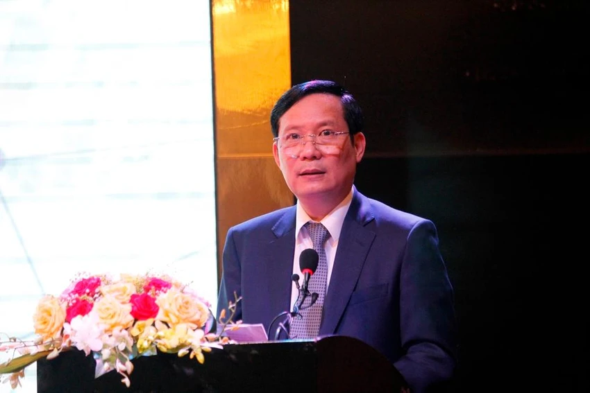 Chủ tịch VCCI Phạm Tấn Công phát biểu tại diễn đàn. Ảnh: NHẪN NAM