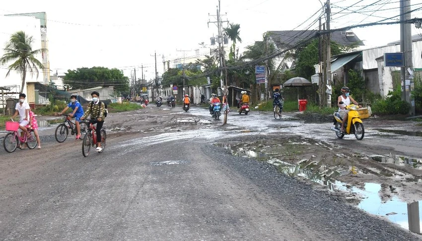 Một đoạn đường Hoàng Quốc Việt thuộc quận Ninh Kiều, TP Cần Thơ. Ảnh: TN