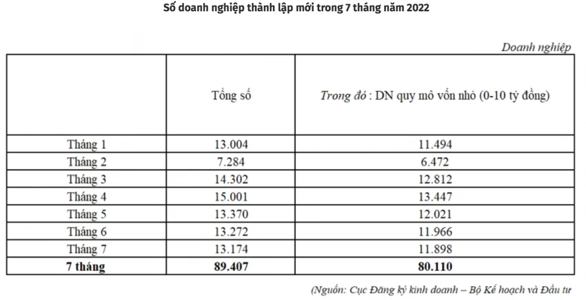 Doanh nghiệp quay trở lại hoạt động tăng mạnh so với cùng kỳ nhưng qui mô vốn nhỏ.