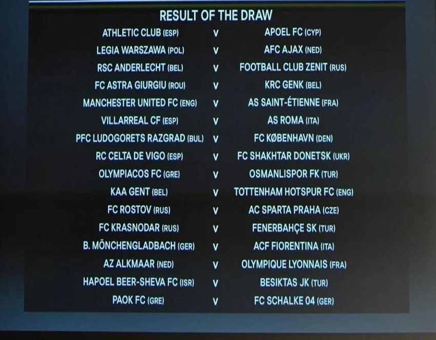 bốc thăm europa league