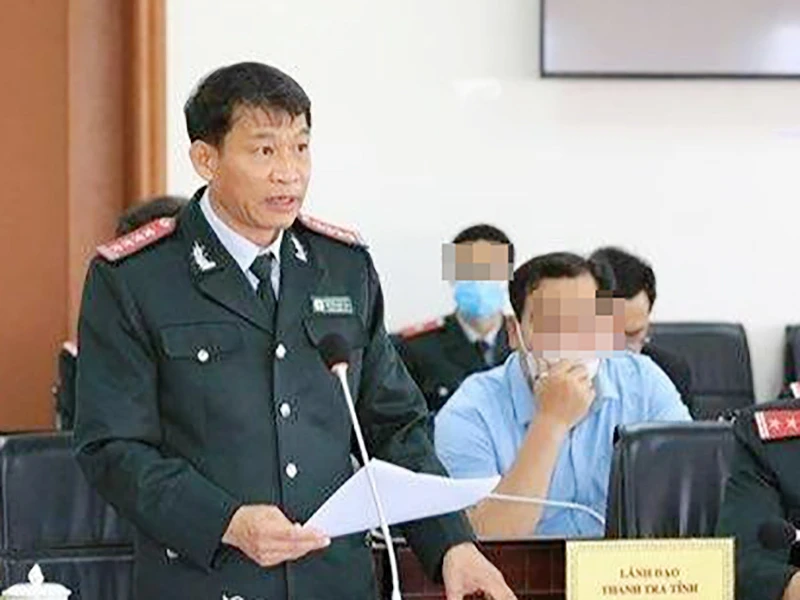 Ông Nguyễn Ngọc Ánh - Chánh Thanh tra tỉnh Lâm Đồng (người đứng phát biểu) vừa bị bắt giữ. Ảnh: VT Ông Nguyễn Ngọc Ánh - Chánh Thanh tra tỉnh Lâm Đồng (người đứng phát biểu) vừa bị bắt giữ. Ảnh: VT