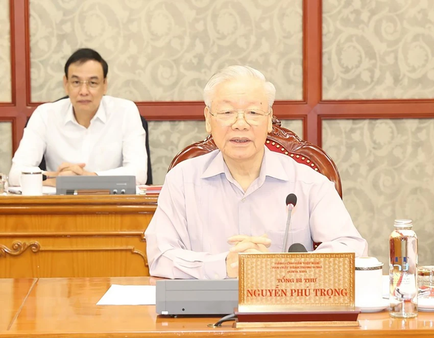 Tổng Bí thư phát biểu kết luận cuộc họp Tổng Bí thư phát biểu kết luận cuộc họp
