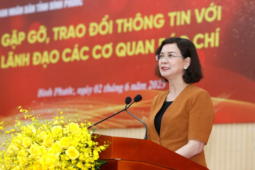 Bà Trần Tuyết Minh thông tin tình hình kinh tế - xã hội của tỉnh Bà Trần Tuyết Minh thông tin tình hình kinh tế - xã hội của tỉnh