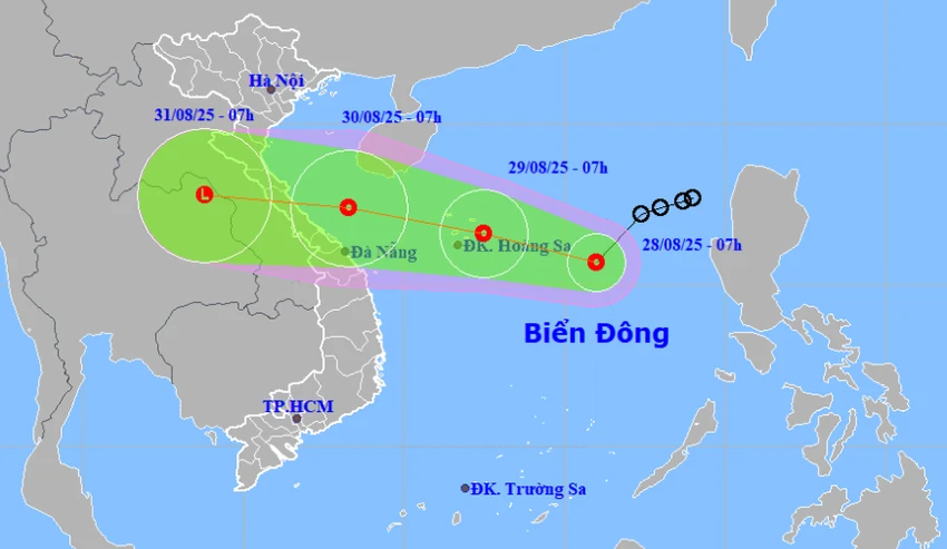 2 ngày tới, áp thấp nhiệt đới vào vùng biển Nghệ An – Đà Nẵng