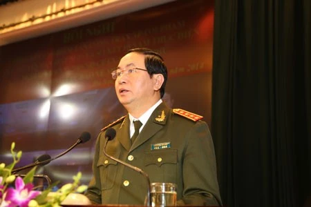 Đại tướng Trần Đại Quang phát biểu tại Hội nghị.Ảnh: Cổng TTĐT Bộ Công an Đại tướng Trần Đại Quang phát biểu tại Hội nghị.Ảnh: Cổng TTĐT Bộ Công an