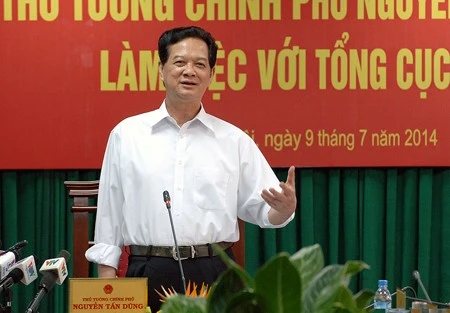 Phát biểu tại buổi làm việc với Tổng cục Thuế sáng 9/7, Thủ tướng Nguyễn Tấn Dũng