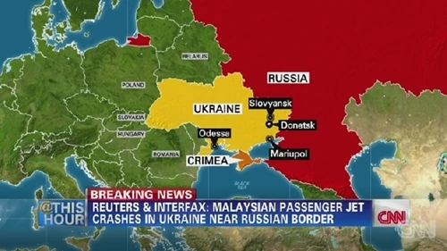 Bản đồ khu vực miền đông Ukraine. Đồ họa:CNN. Bản đồ khu vực miền đông Ukraine. Đồ họa: CNN.
