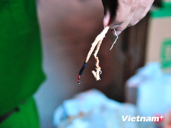 Bắt giữ gần hai tấn mực khô TQ đốt thì khét lẹt, ngâm nước lại co dãn như cao su ảnh 3