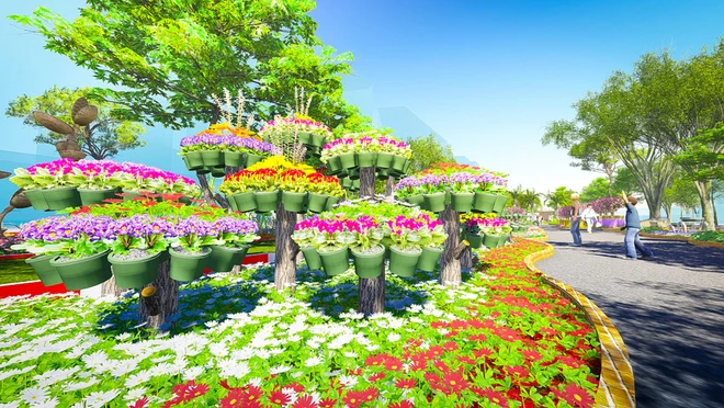 Phối cảnh đường hoa Tết Ất Mùi 2015 tại Sài Gòn ảnh 4
