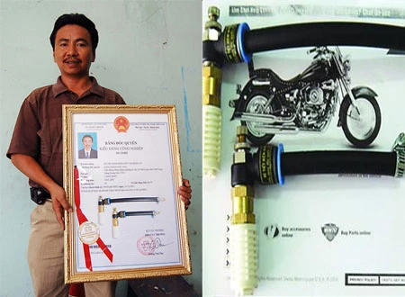 Đặng Hoàng Sơn cùng bộ tiết kiệm xăng xe máy Những phát minh của người Việt khiến thế giới 'ngả mũ'