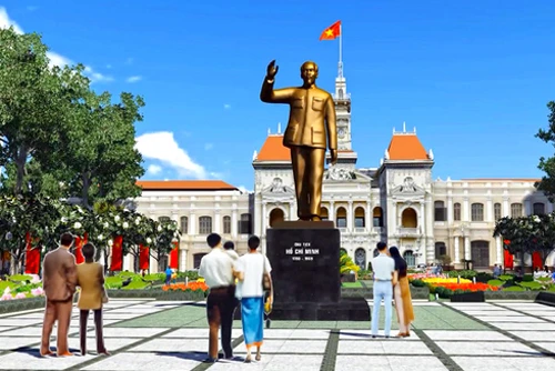Phối cảnh tượng đài Chủ tịch Hồ Chí Minh khi hoàn thành. tuong-dai-5825-1429022811.jpg