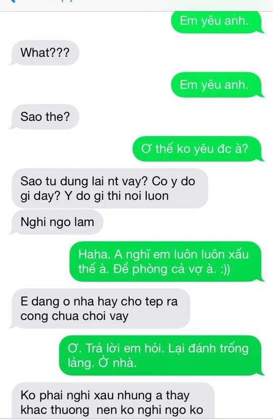 phản ứng em yêu anh