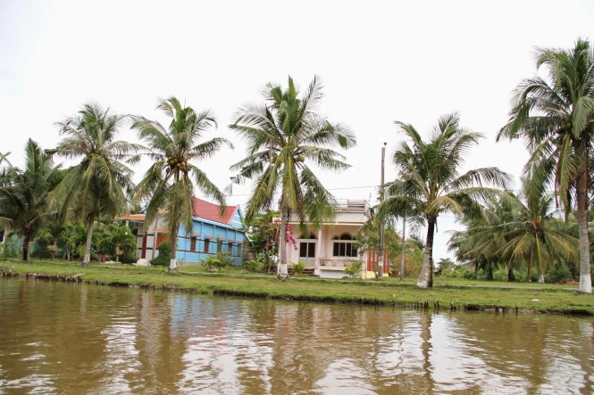 Một góc thanh bình ven kênh xáng Nhà Lầu - Ảnh: V.TR. Một góc thanh bình ven kênh xáng Nhà Lầu - Ảnh: V.TR.