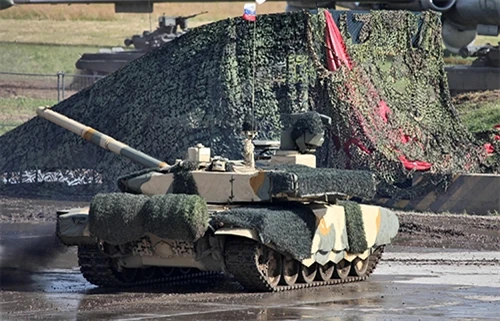 Xe tăng T-90MS của Nga tham gia diễn tập. Ảnh: army-technology.com Xe tăng T-90MS của Nga tham gia diễn tập. Ảnh: army-technology.com