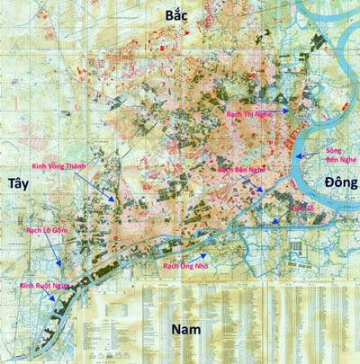 Bản đồ năm 1962 có thể hiện kênh Ruột Ngựa (Rạch Mã Trường).Ảnh tư liệu chuyen-ve-luy-ban-bich-va-nguoi-dau-tien-quy-hoach-sai-gon-1
