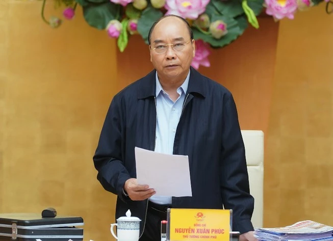 Thủ tướng: Cách ly toàn xã hội từ 0 giờ 1-4 trên toàn quốc ảnh 1 Thủ tướng Nguyễn Xuân Phúc phát biểu tại cuộc họp. Ảnh: VGP