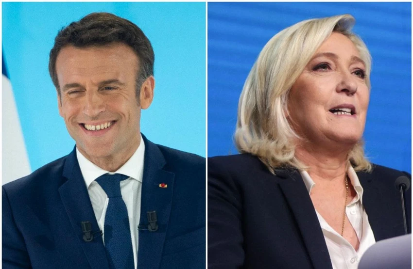 Tổng thống Pháp Emmanuel Macron (phải) và lãnh đạo phe cực hữu Marine Le Pen. Ảnh: PA Tổng thống Pháp Emmanuel Macron (phải) và lãnh đạo phe cực hữu Marine Le Pen. Ảnh: PA