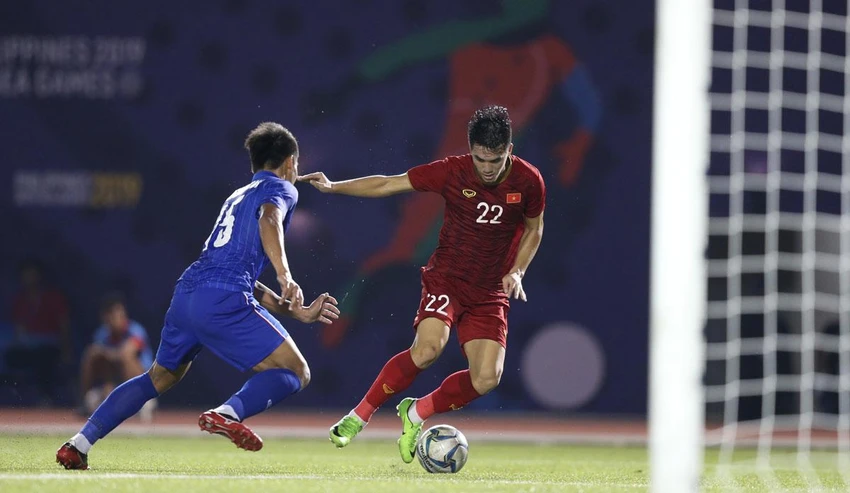Tiến Linh từng ghi bàn vào lưới Thái Lan ở SEA Games 30 và hy vọng trận chung kết SEA Games 31 anh sẽ lại sút tung lưới Thái Lan. Ảnh: ANH PHƯƠNG