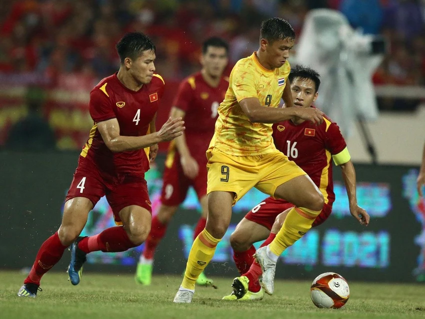 U-23 Việt Nam sẽ gặp lại U-23 Thái Lan trong lượt trận đầu bảng C vòng chung kết U-23 châu Á. Ảnh: ANH DUY U-23 Việt Nam sẽ gặp lại U-23 Thái Lan trong lượt trận đầu bảng C vòng chung kết U-23 châu Á. Ảnh: ANH DUY