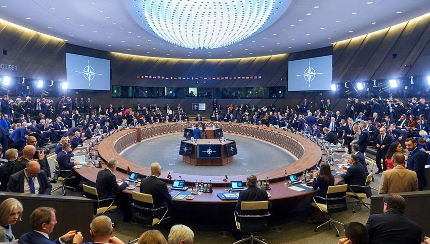 Quang cảnh phiên làm việc ngày 29-6 của Hội nghị thượng đỉnh NATO. Ảnh: NATO Quang cảnh phiên làm việc ngày 29-6 của Hội nghị thượng đỉnh NATO. Ảnh: NATO