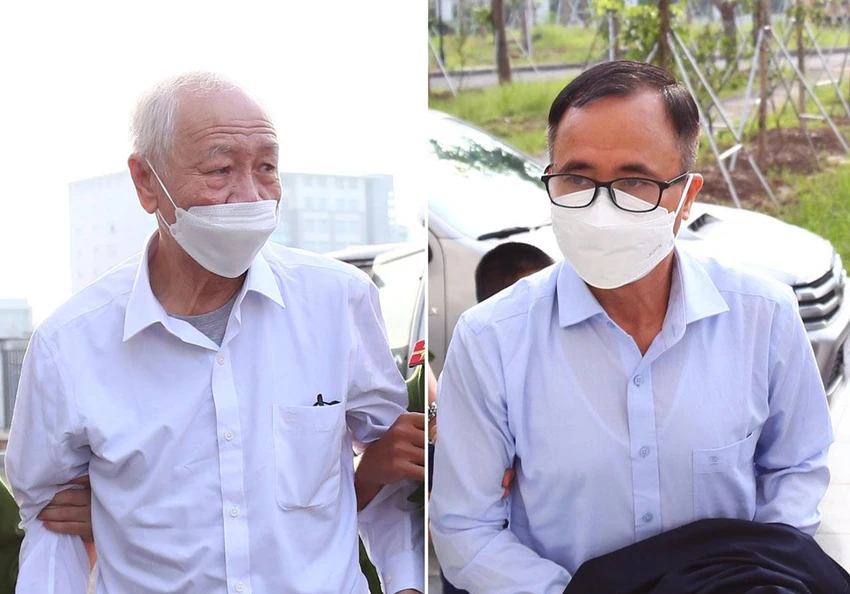 Bị cáo Nguyễn Văn Minh (trái) và bị cáo Trần Văn Nam. Ảnh: UYÊN TRANG Bị cáo Nguyễn Văn Minh (trái) và bị cáo Trần Văn Nam. Ảnh: UYÊN TRANG