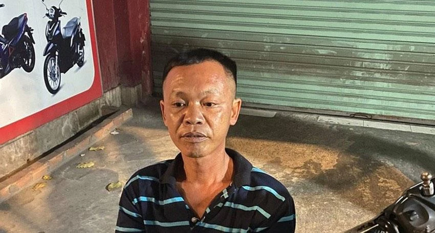 Nguyễn Quốc Lâm tại thời điểm bị bắt giữ ở TP.HCM. Ảnh: NY