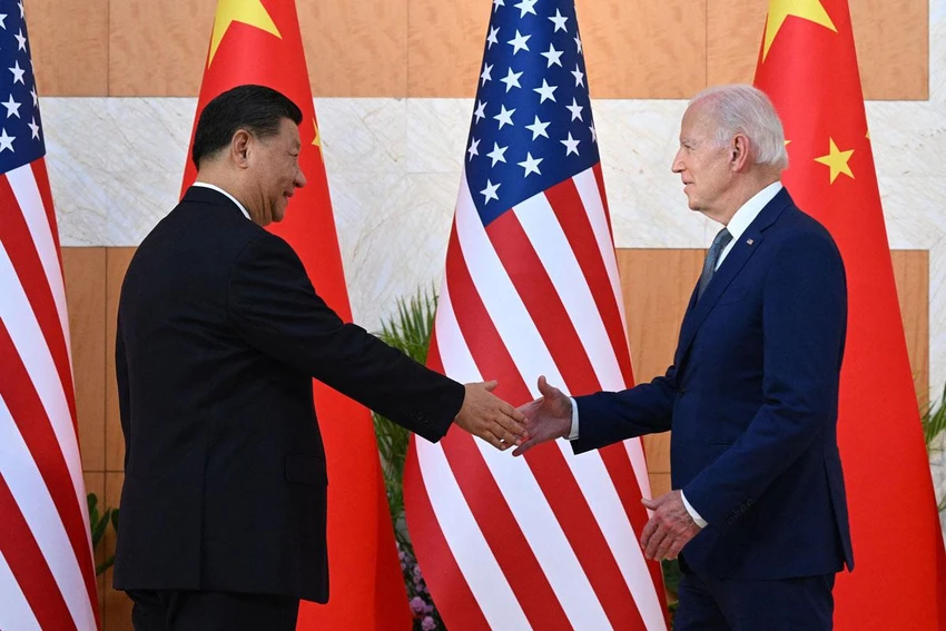 Giới quan sát chờ đợi sự khởi sắc trong quan hệ Mỹ - Trung sau hàng loạt cuộc gặp cấp cao, đặc biệt cuộc gặp giữa Tổng thống Mỹ Joe Biden (phải) và Chủ tịch TQ Tập Cận Bình bên lề hội nghị G20 ở Bali (Indonesia). Ảnh: AFP/GETTY IMAGES Giới quan sát chờ đợi sự khởi sắc trong quan hệ Mỹ - Trung sau hàng loạt cuộc gặp cấp cao, đặc biệt cuộc gặp giữa Tổng thống Mỹ Joe Biden (phải) và Chủ tịch TQ Tập Cận Bình bên lề hội nghị G20 ở Bali (Indonesia). Ảnh: AFP/GETTY IMAGES
