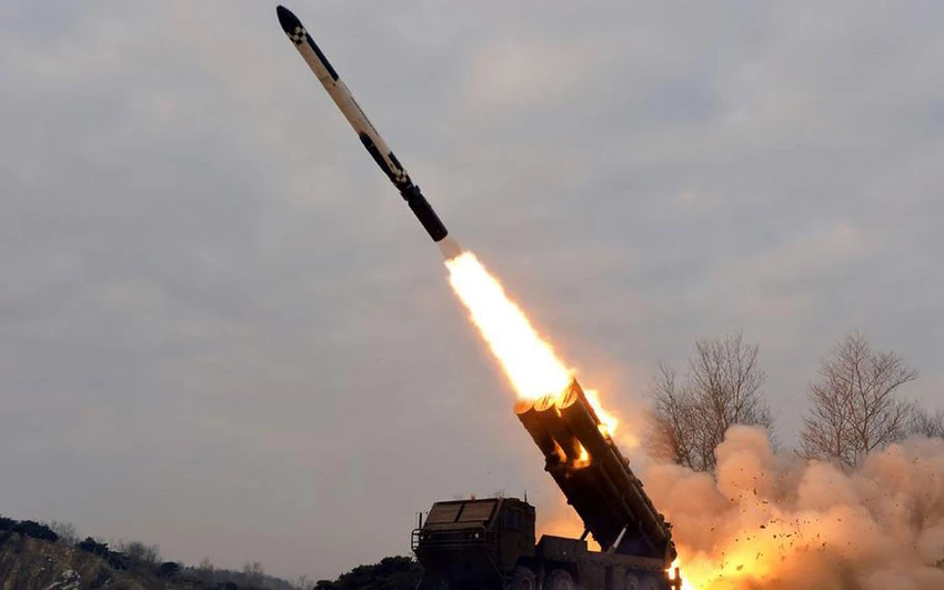 Ảnh một vụ phóng tên lửa của Triều Tiên hồi tháng 9-2022. Ảnh: KCNA Ảnh một vụ phóng tên lửa của Triều Tiên hồi tháng 9-2022. Ảnh: KCNA