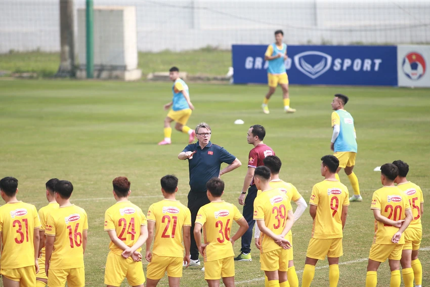 Thầy trò HLV Troussier quyết tâm giữ ngôi vô địch SEA Games. Ảnh: ANH PHƯƠNG Thầy trò HLV Troussier quyết tâm giữ ngôi vô địch SEA Games. Ảnh: ANH PHƯƠNG