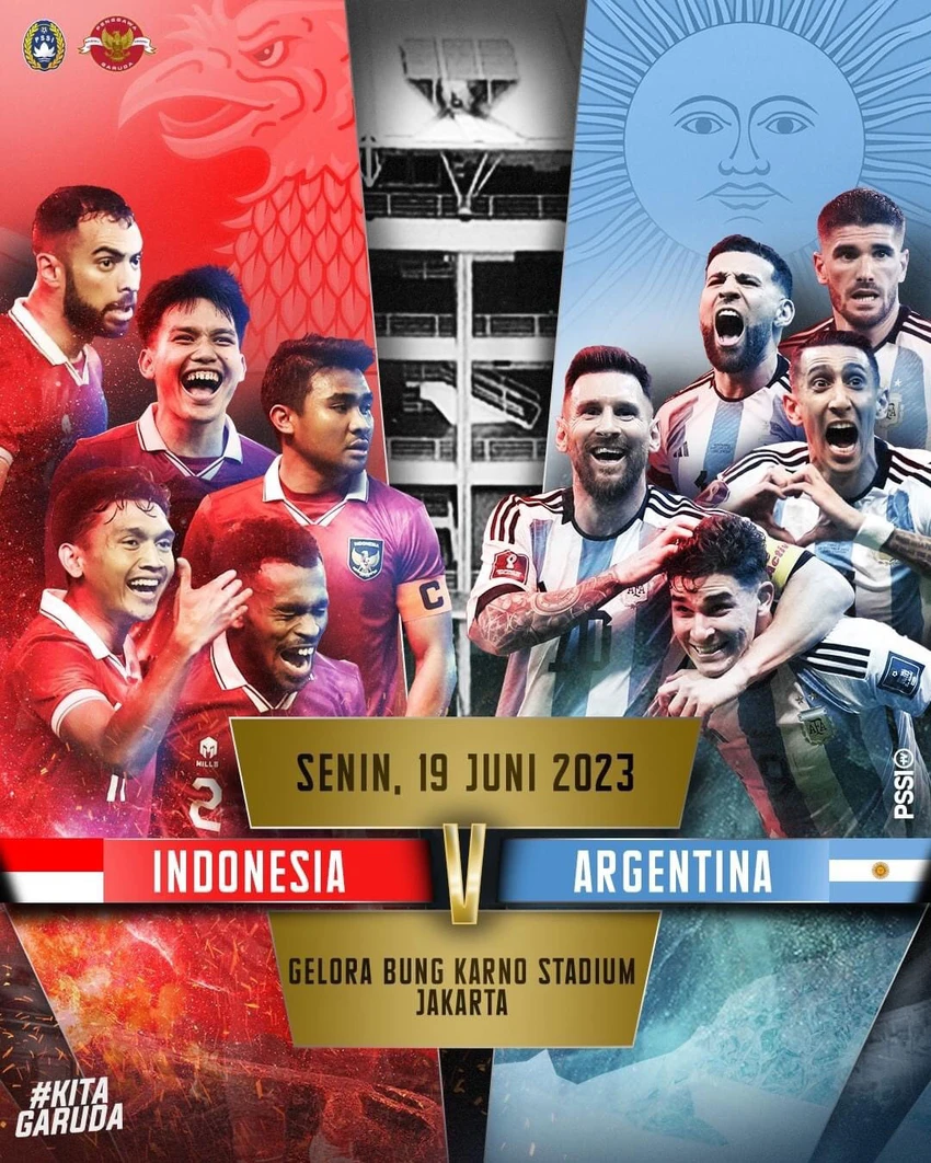 Poster trận Indonesia - Argentina. Poster trận Indonesia - Argentina.