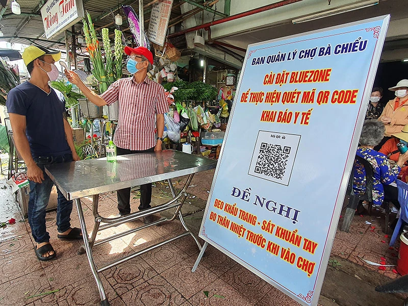 Chợ đầu mối Bình Điền căng mình chống dịch ảnh 2