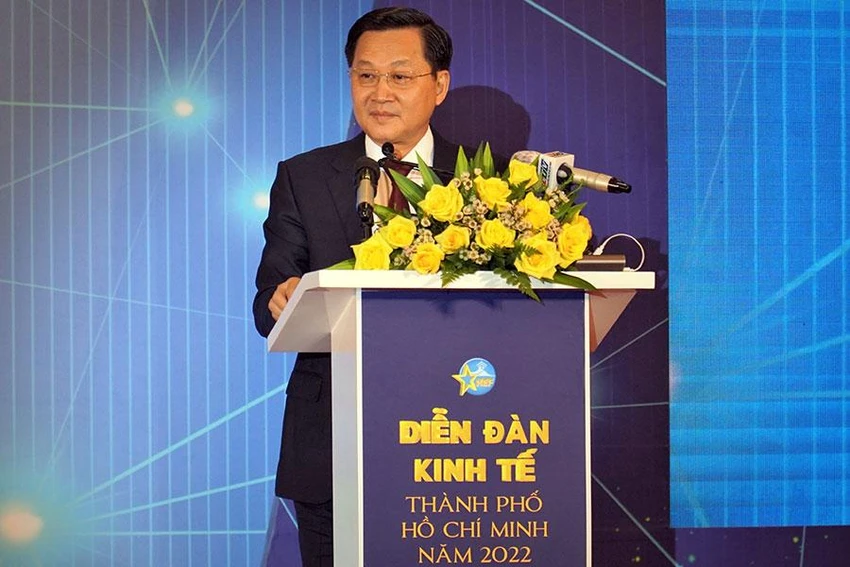 Phó Thủ tướng Lê Minh Khái cho rằng hiện TP.HCM đang có nhiều thuận lợi về phát triển kinh tế số. Ảnh: BẢO PHƯƠNG Phó Thủ tướng Lê Minh Khái cho rằng hiện TP.HCM đang có nhiều thuận lợi về phát triển kinh tế số. Ảnh: BẢO PHƯƠNG