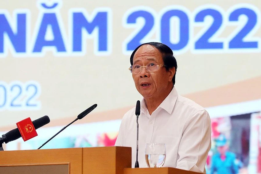 Phó Thủ tướng Lê Văn Thành chủ trì Hội nghị toàn quốc về công tác phòng chống thiên tai và tìm kiếm cứu nạn năm 2022. Ảnh: TTXVN Phó Thủ tướng Lê Văn Thành chủ trì Hội nghị toàn quốc về công tác phòng chống thiên tai và tìm kiếm cứu nạn năm 2022. Ảnh: TTXVN
