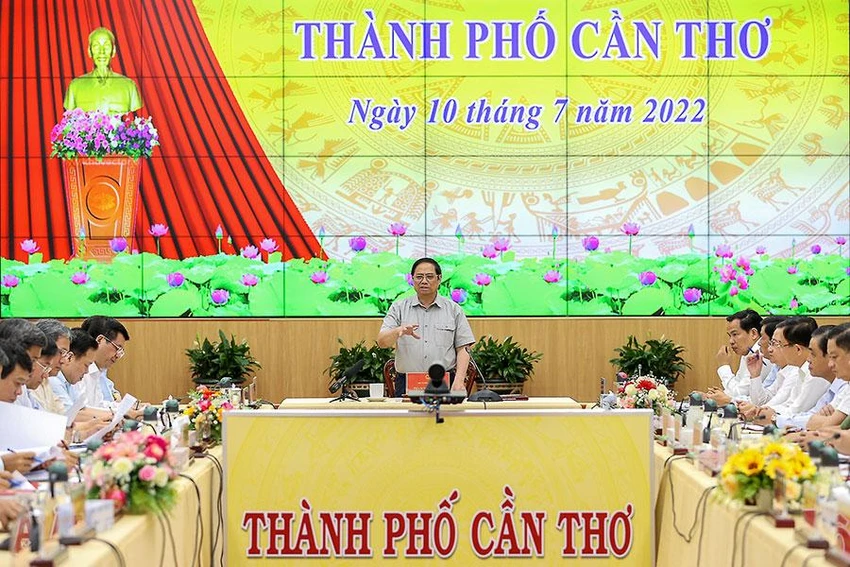 Thủ tướng Phạm Minh Chính làm việc tại TP Cần Thơ. Ảnh: CHÂU ANH Thủ tướng Phạm Minh Chính làm việc tại TP Cần Thơ. Ảnh: CHÂU ANH