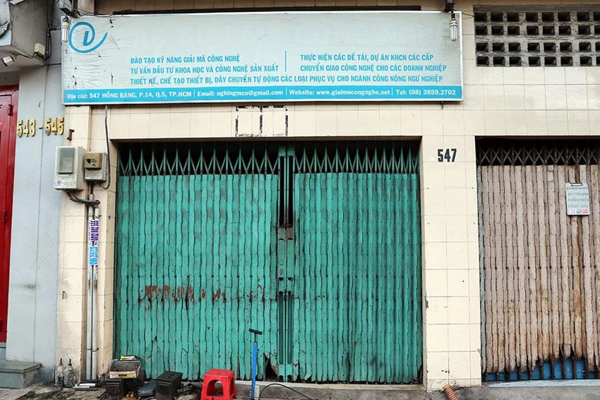 Địa chỉ nhà đất của Viện Cơ học và Tin học ứng dụng thuộc Viện KH&CN Việt Nam tại 547 Hồng Bàng, phường 14, quận 5, TP.HCM. Ảnh: CẨM TUYẾT Địa chỉ nhà đất của Viện Cơ học và Tin học ứng dụng thuộc Viện KH&CN Việt Nam tại 547 Hồng Bàng, phường 14, quận 5, TP.HCM. Ảnh: CẨM TUYẾT