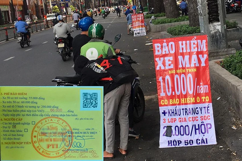 Nhiều ý kiến cho rằng bảo hiểm bắt buộc với xe máy chưa hiệu quả nên bỏ, ngược lại có ý kiến cho là nên duy trì nhưng giảm mức đóng. Trong ảnh: Biển chào mời mua bảo hiểm trên đường Ba Tháng Hai (TP.HCM). Ảnh: ĐĂNG - NHUNG Nhiều ý kiến cho rằng bảo hiểm bắt buộc với xe máy chưa hiệu quả nên bỏ, ngược lại có ý kiến cho là nên duy trì nhưng giảm mức đóng. Trong ảnh: Biển chào mời mua bảo hiểm trên đường Ba Tháng Hai (TP.HCM). Ảnh: ĐĂNG - NHUNG