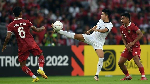Indonesia trong trận thắng Campuchia 2-1. Ảnh: AFF Indonesia trong trận thắng Campuchia 2-1. Ảnh: AFF