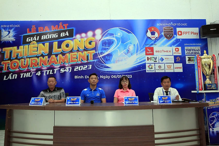Họp báo và bốc thăm giải Thiên Long Tournament. Ảnh: TL Họp báo và bốc thăm giải Thiên Long Tournament. Ảnh: TL