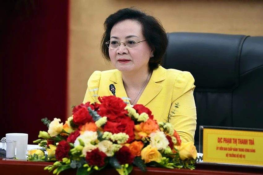 Bộ trưởng Bộ Nội vụ Phạm Thị Thanh Trà phát biểu tại hội thảo. Ảnh: HOÀNG HÀ Bộ trưởng Bộ Nội vụ Phạm Thị Thanh Trà phát biểu tại hội thảo. Ảnh: HOÀNG HÀ