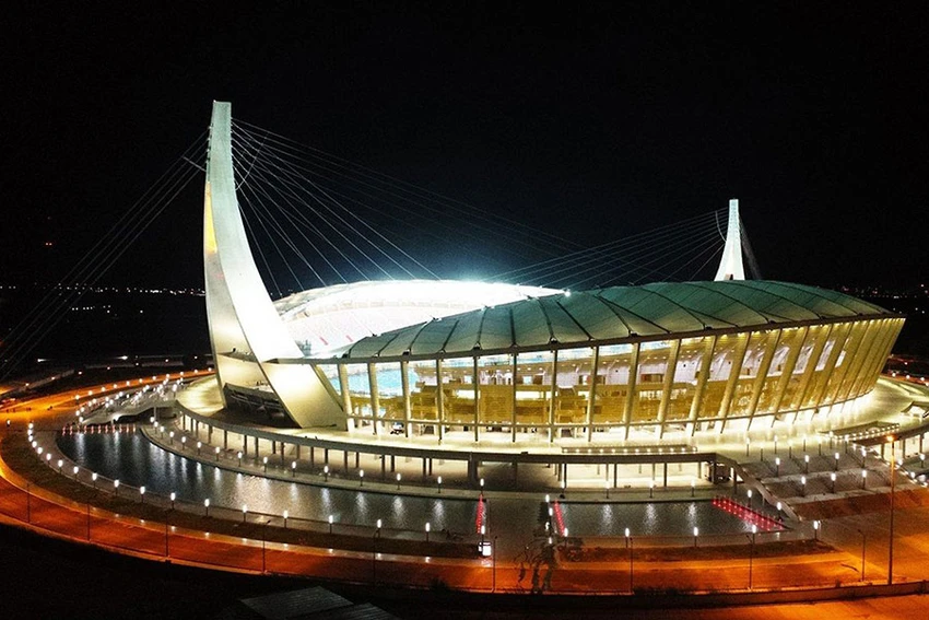 Tổ hợp thể thao Morodok Techno - nơi tổ chức lễ khai mạc và bế mạc SEA Games 32. Ảnh: KMT Tổ hợp thể thao Morodok Techno - nơi tổ chức lễ khai mạc và bế mạc SEA Games 32. Ảnh: KMT