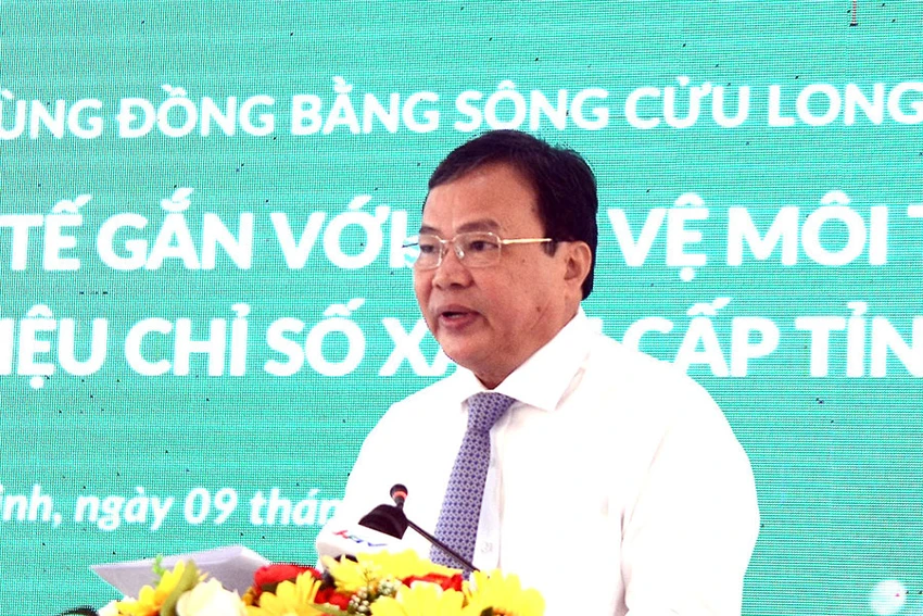 Ông Lê Văn Hẳn, Phó Bí thư, Chủ tịch UBND tỉnh Trà Vinh: “Trà Vinh phát triển nông nghiệp theo hướng hữu cơ, sạch gắn với thích ứng với biến đổi khí hậu”.
