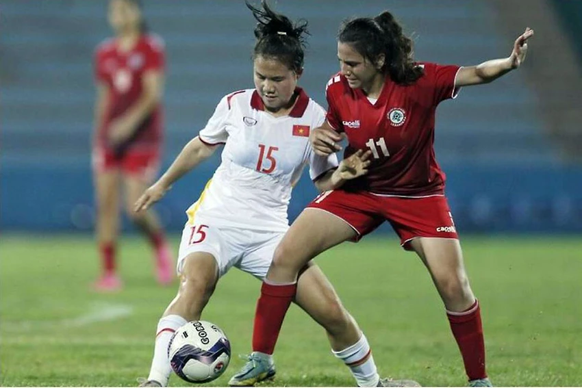Trận U-20 Việt Nam thắng Lebanon 3-0. Ảnh: VFF
