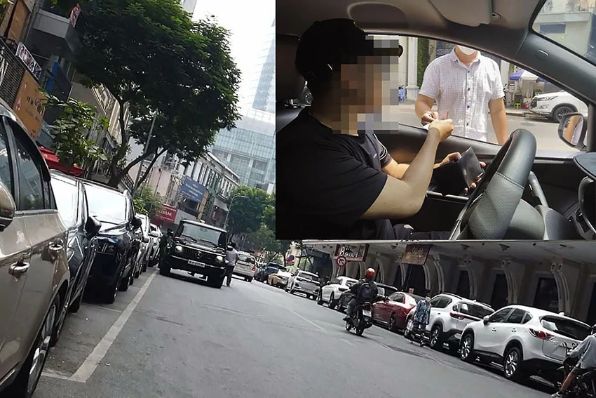 Công an xử phạt 4 người ngang nhiên thu phí đỗ xe ở quận 1 ảnh 2 Công an xử phạt 4 người ngang nhiên thu phí đỗ xe ở quận 1 ảnh 2
